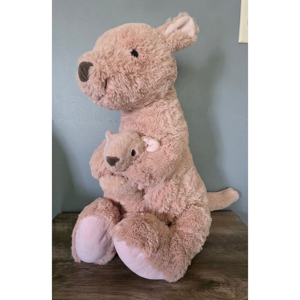 This & That Mama Kangaroo and Joey Plush Stuffed Animal Mother Baby Set Medium